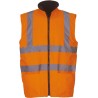 Bodywarmer de sécurité Hi-Vis réversible avec intérieur polaire chaud