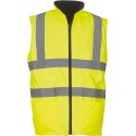 Bodywarmer de sécurité Hi-Vis réversible avec intérieur polaire chaud
