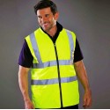 Bodywarmer de sécurité Hi-Vis réversible avec intérieur polaire chaud