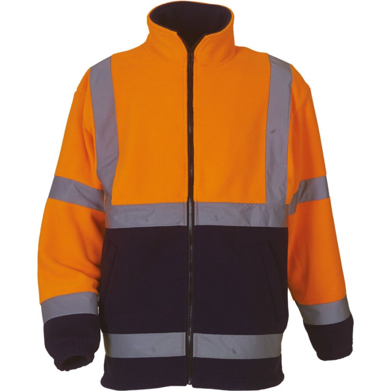 Veste polaire de sécurité Hi-Vis avec col montant confortable, 380 g/m²