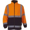 Veste polaire de sécurité Hi-Vis avec col montant confortable, 380 g/m²