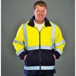 Veste polaire de sécurité Hi-Vis avec col montant confortable, 380 g/m²