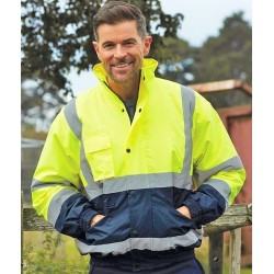 Blouson de sécurité bicolore Hi-Vis avec capuche intégrée