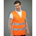 Gilet de sécurité pour adulte avec bordures et bandes réfléchissantes