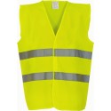 Gilet de sécurité pour adulte avec bordures et bandes réfléchissantes