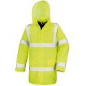 Veste parka de sécurité haute visibilité, coupe-vent et imperméable