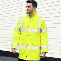 Veste parka de sécurité haute visibilité, coupe-vent et imperméable