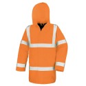 Veste parka de sécurité haute visibilité, coupe-vent et imperméable