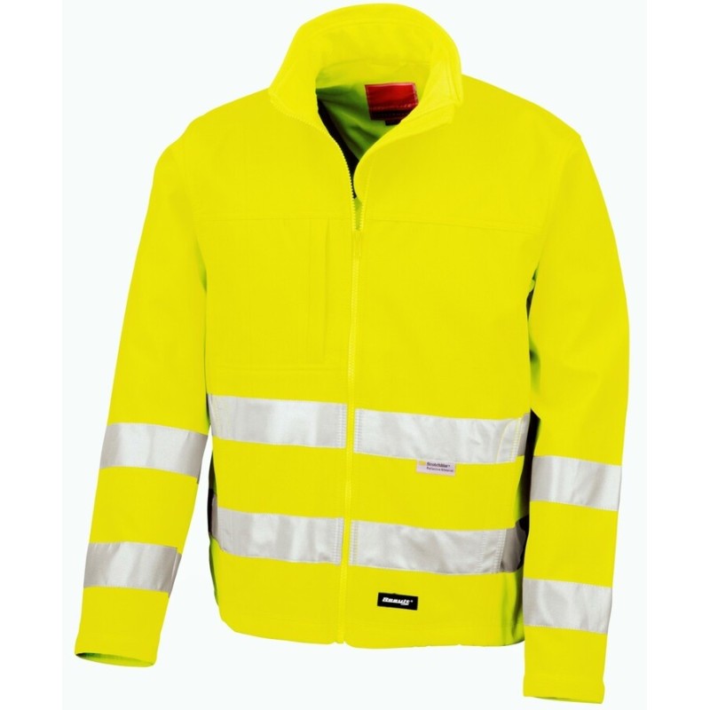 Veste Softshell 3 couches haute visibilité imperméable et respirante, 310 g/m²