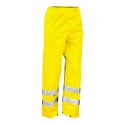 Pantalon de pluie haute visibilité imperméable, taille élastique