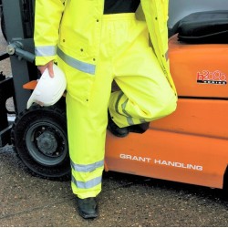 Pantalon de pluie haute visibilité imperméable, taille élastique