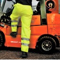 Pantalon de pluie haute visibilité imperméable, taille élastique