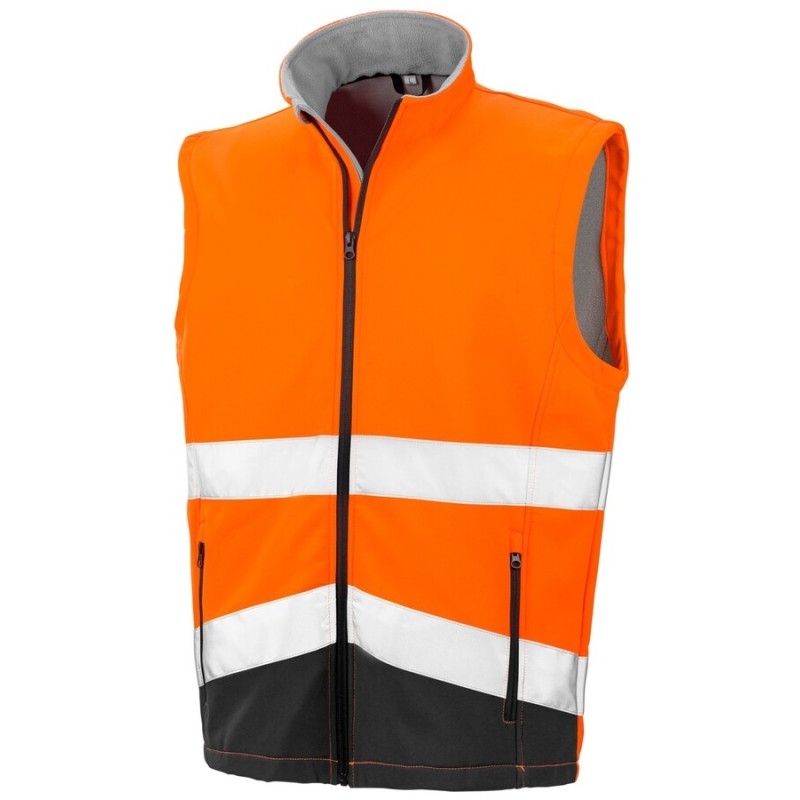 Bodywarmer softshell de travail haute visibilité, 280 g/m²