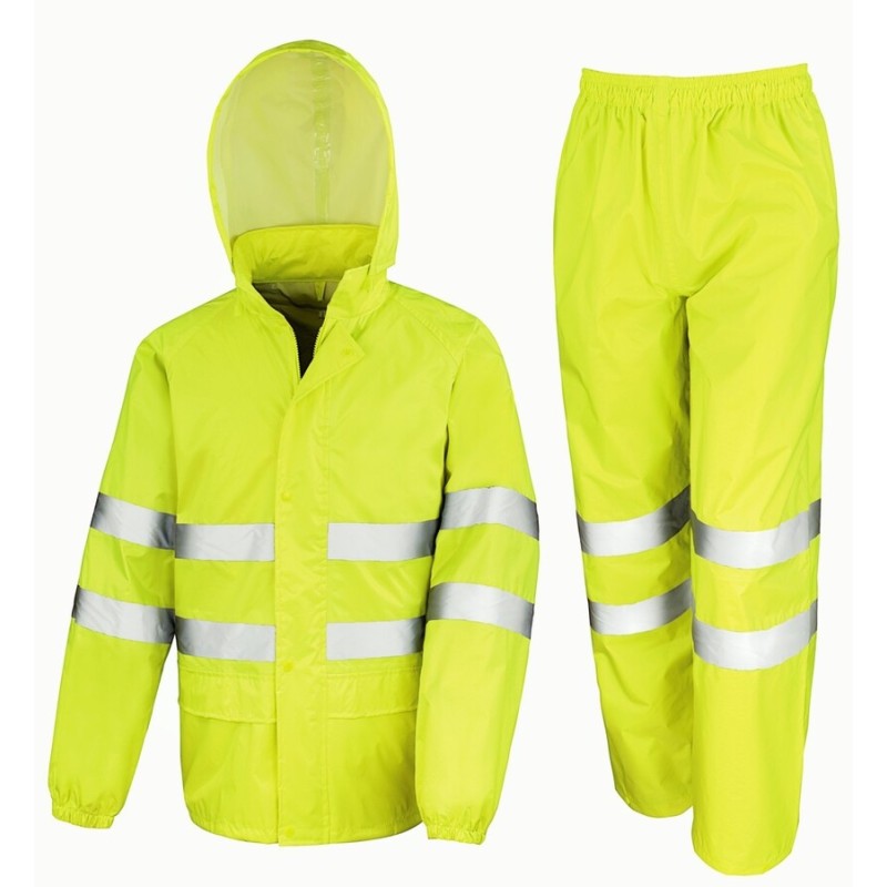 Tenue complète de pluie Haute Visibilité, imperméable et coupe-vent