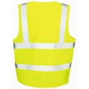 Gilet de sécurité Hi-Vis fermeture éclair, bandes réfléchissantes