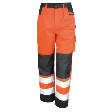 Pantalon de sécurité haute visibilité multi-poches et genouillères