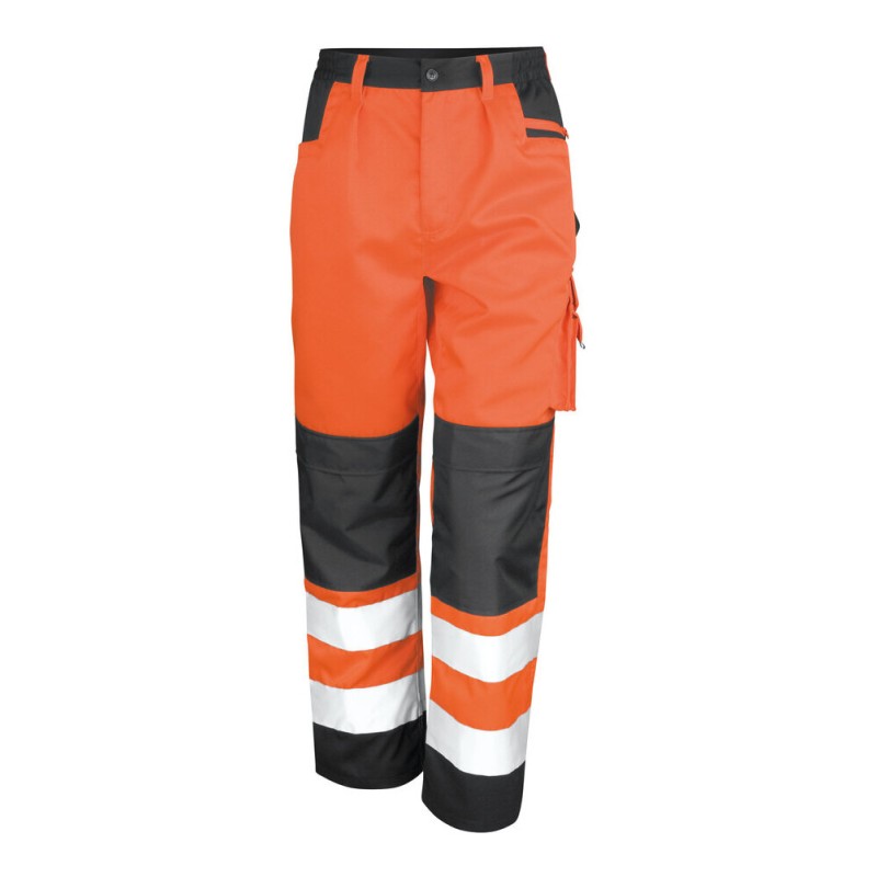 Pantalon de sécurité haute visibilité multi-poches et genouillères