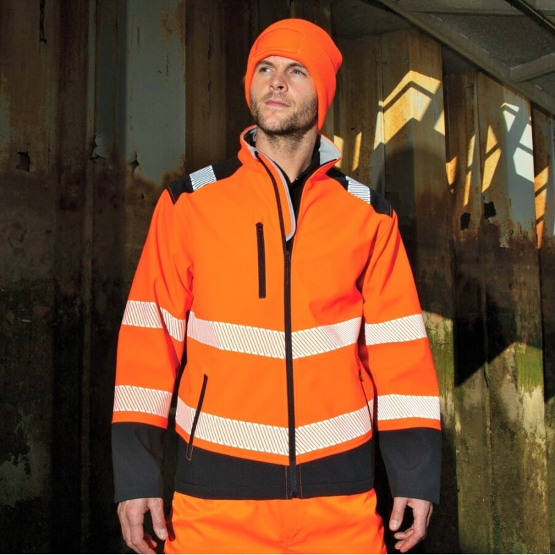 Veste softshell de sécurité anti-déchirure haute visibilité