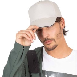 Casquette 5 panneaux en coton, liseré contrasté sur la visière, 155 g/m²