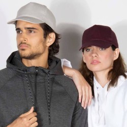 Casquette résistante 5 panneaux en coton sergé, 155 g/m²