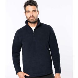 Sweat micropolaire col zippé, 300 g/m²