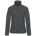 Veste micro-polaire femme zippée ton sur ton, 280 g/m²
