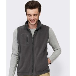 Gilet polaire haute densité sans manches, 3 poches zippées, 320 g/m²