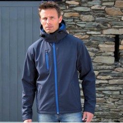 Veste softshell 3 couches pour homme à capuche haute performance