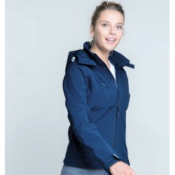 Veste softshell 3 couches à capuche amovible pour femme