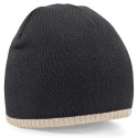 Bonnet bicolore tricoté en acrylique doux au toucher
