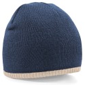 Bonnet bicolore tricoté en acrylique doux au toucher