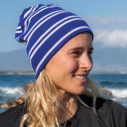 Bonnet de sport réversible et rayé, coupe tendance extra-longue