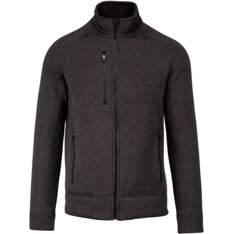 Veste zippée chinée pour homme manches raglan confortable, 345 g/m²