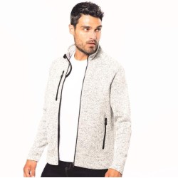 Veste zippée chinée pour homme manches raglan confortable, 345 g/m²