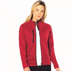 Veste zippée chinée pour femme manches raglan confortable, 345 g/m²