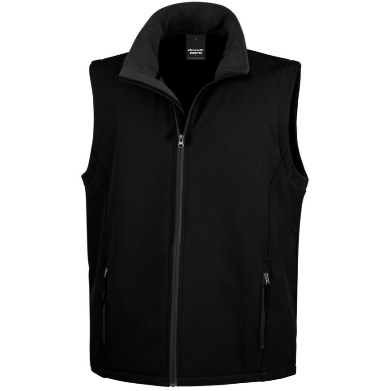 Bodywarmer softshell imprimable homme waterproof et coupe-vent