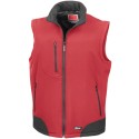 Gilet softshell respirant 3 couches, imperméable et coupe-vent, 320 g/m²