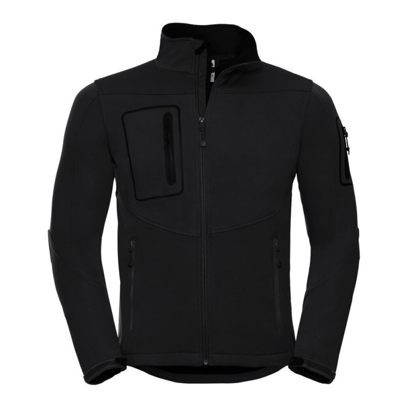 Veste homme sportshell ergonomique 3 couches intérieur polaire, 250 g/m²