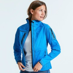 Veste femme sportshell ergonomique 3 couches intérieur polaire, 250 g/m²