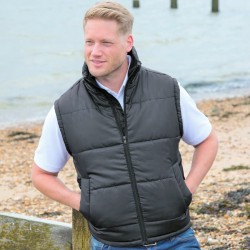 Bodywarmer sans manches matelassé col doublé polaire