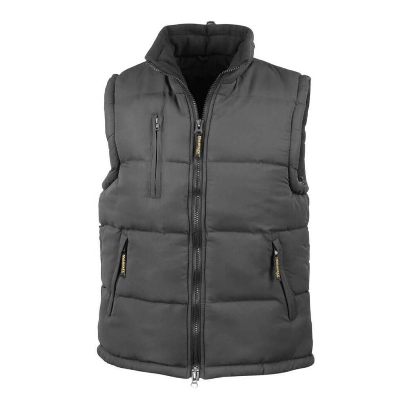 Bodywarmer microfibre doublé polaire, col capuche