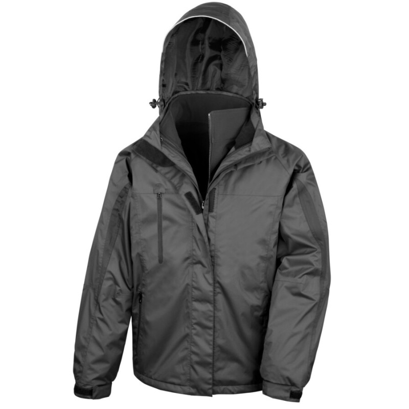 Parka homme 3 en 1 haut de gamme avec veste intérieure SoftShell amovible