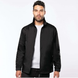 Blouson coupe-vent doublé avec capuche dans le col