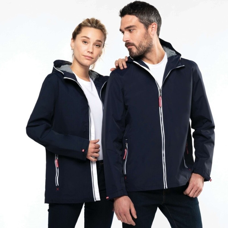 Veste à capuche en polyamide respirante et imperméable