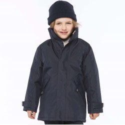 Parka enfant avec capuche dans le col doublé polaire, 450 g/m²