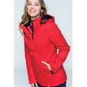 Parka femme avec capuche dans le col, doublure matelassée