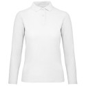 Polo femme manches longues pas cher en coton, 180 g/m²