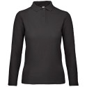 Polo femme manches longues pas cher en coton, 180 g/m²