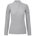Polo femme manches longues pas cher en coton, 180 g/m²