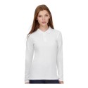 Polo femme manches longues pas cher en coton, 180 g/m²